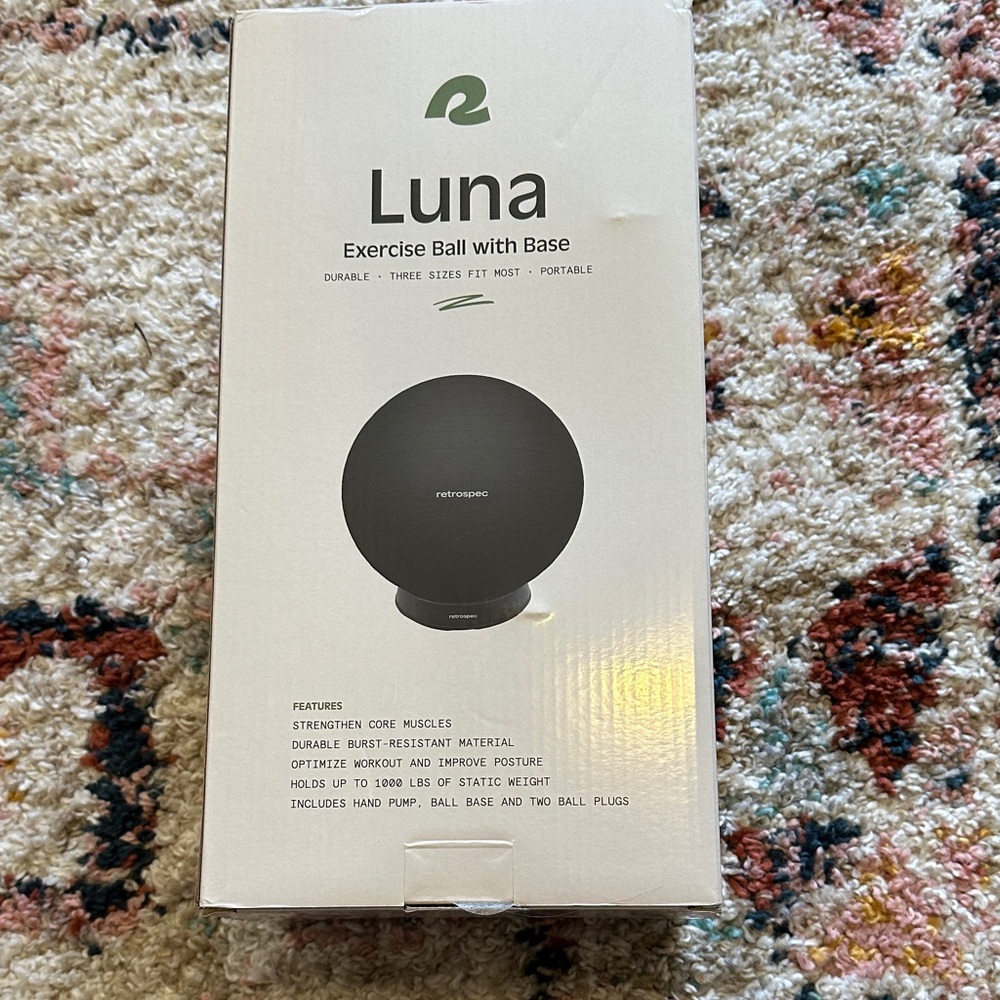 Retrospec Luna Exercise Ball with Base